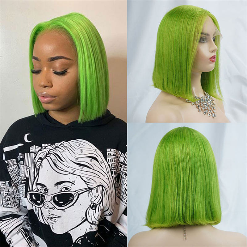 Uglam Color 13X4 Lace Closure Bob Wig Straight